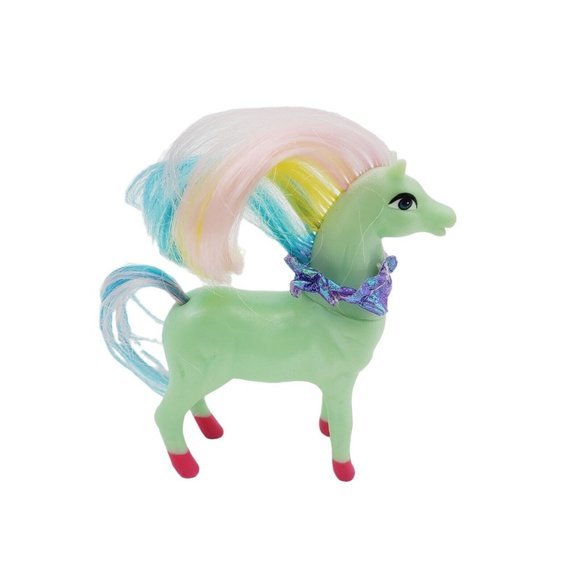 VTG Mint Blue Rainbow Mane Miniature Pony Horse 4" 80s Toy Minnie Winnies Little - Picture 3 of 5